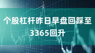 个股杠杆昨日早盘回踩至3365回升